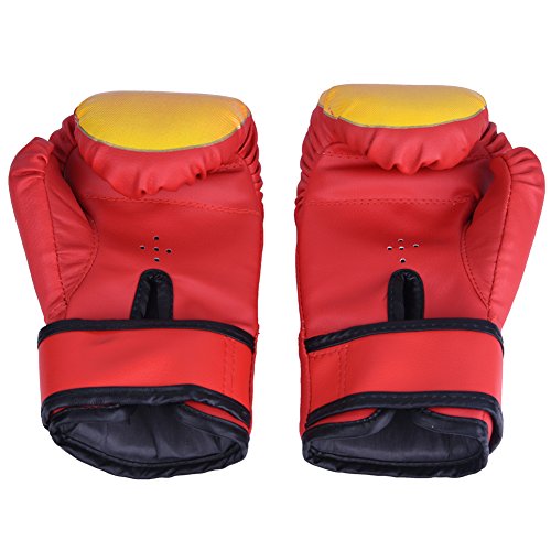 VGEBY1 Guantes de Boxeo para niños: protección Duradera para los Nudillos con Soporte de muñeca para el Boxeo MMA Muay Thai o Entrenamiento Deportivo/Combate de Combate - 3 Colores(Rojo)