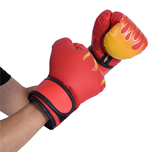 VGEBY1 Guantes de Boxeo para niños: protección Duradera para los Nudillos con Soporte de muñeca para el Boxeo MMA Muay Thai o Entrenamiento Deportivo/Combate de Combate - 3 Colores(Rojo)