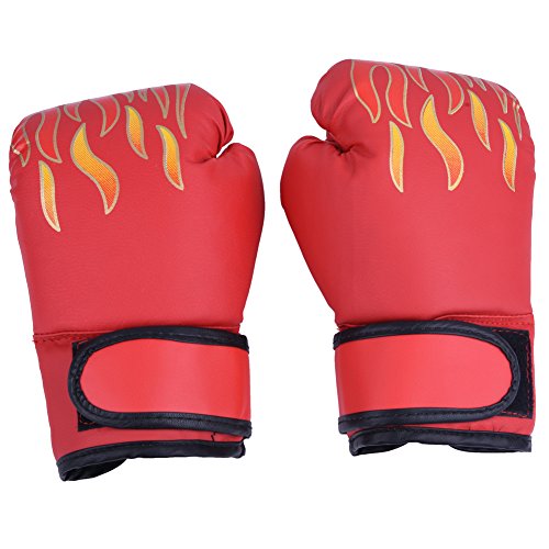 VGEBY1 Guantes de Boxeo para niños: protección Duradera para los Nudillos con Soporte de muñeca para el Boxeo MMA Muay Thai o Entrenamiento Deportivo/Combate de Combate - 3 Colores(Rojo)