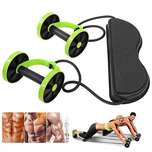 VGEBY1 Rodillo de Rueda AB, Ejercitador para músculos Abdominales Equipo de Ejercicio físico en casa para Gimnasio de Ruedas Abdominales para un Entrenamiento Ejercicios básicos