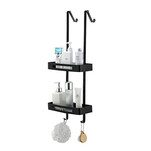 VGFC 2-Tier Largo de los estantes de la Puerta con Ganchos Diseño/Drenaje, Acero Inoxidable 304 Baño Ducha Caddides Rakcs de Almacenamiento de champú y cosmética, Ventosa Metal Cesta Colgante, Negro VGFC 2-Tier Largo de los estantes de la Puerta con Ganchos Diseño/Drenaje, Acero Inoxidable 304 Baño Ducha Caddides Rakcs de Almacenamiento de champú y cosmética, Ventosa Metal Cesta Colgante, Negro
