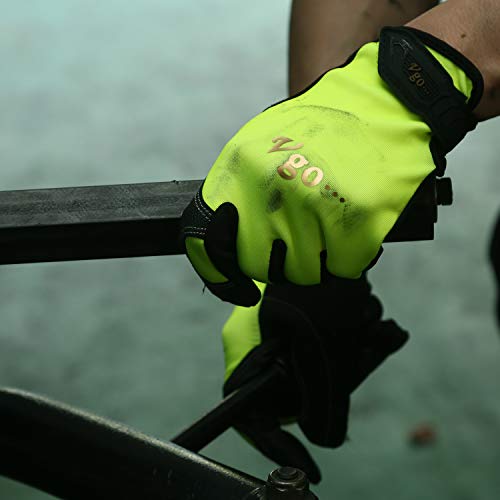 Vgo 3Pares Guantes de trabajo de Cuero PU Pantalla Táctil de Alta Destreza Multifunción (3 Colores Talla 9/L, PU8718) Vgo 3Pares Guantes de trabajo de Cuero PU Pantalla Táctil de Alta Destreza Multifunción (3 Colores Talla 9/L, PU8718)