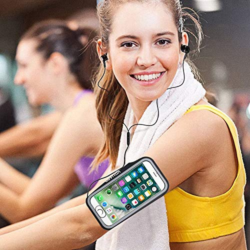 VGUARD Brazalete Deportivo para Correr, 6.5 Pulgadas Brazalete Móvil Deportivo con Banda Reflectante para iPhone 11/ Pro/Pro MAX, Galaxy S9/S8 Plus,Huawei P20 Lite, etc - (Negro)