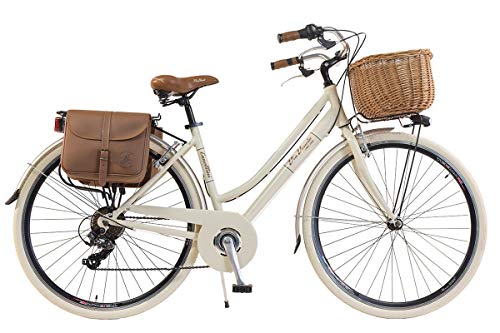 Via Veneto by Canellini Bicicleta Bici Citybike CTB Mujer Vintage Retro Via Veneto Aluminio (Crema, 50) Via Veneto by Canellini Bicicleta Bici Citybike CTB Mujer Vintage Retro Via Veneto Aluminio (Crema, 50)