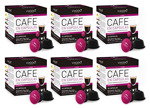 Viaggio Espresso Cápsulas de café compatibles con máquinas Dolce Gusto Lungo (60 Cápsulas)