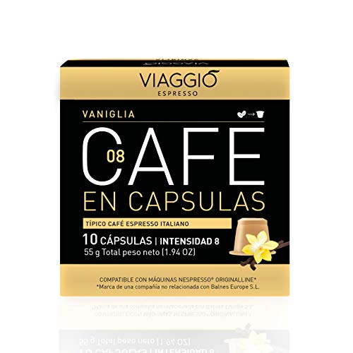 Viaggio Espresso Cápsulas de café compatibles con máquinas Nespresso Vainilla (120 Cápsulas)
