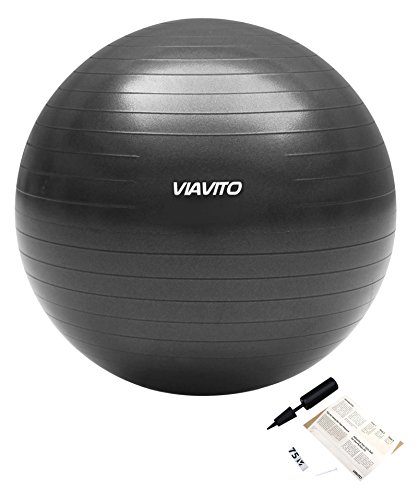 Viavito 500kg Studio Anti-Burst Pelota de Gimnasio, Unisex Adulto, Gris, 55 cm