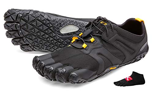 Vibram FiveFingers V-Trail 2.0 - Calcetines con dedos para hombre, talla 46, color negro y amarillo Vibram FiveFingers V-Trail 2.0 - Calcetines con dedos para hombre, talla 46, color negro y amarillo