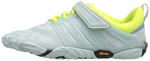 Vibram FiveFingers V-Train, Zapatillas Deportivas para Interior para Mujer, Blanco (Pale Blue/Safety Yellow), 36 EU