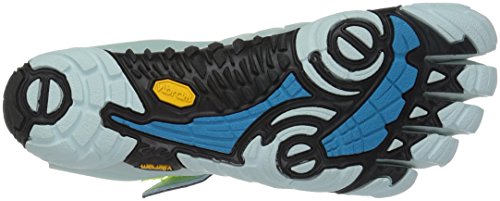 Vibram FiveFingers V-Train, Zapatillas Deportivas para Interior para Mujer, Blanco (Pale Blue/Safety Yellow), 36 EU