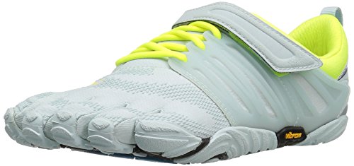 Vibram FiveFingers V-Train, Zapatillas Deportivas para Interior para Mujer, Blanco (Pale Blue/Safety Yellow), 36 EU