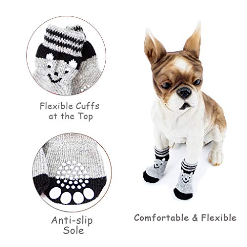 Vibury Calcetines Antideslizantes para Mascotas, Control de tracción para el Uso en Interiores, Protectores de Patas para Perros Gatos (XS) Vibury Calcetines Antideslizantes para Mascotas, Control de tracción para el Uso en Interiores, Protectores de Patas para Perros Gatos (XS)