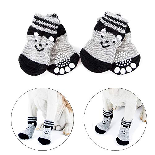 Vibury Calcetines Antideslizantes para Mascotas, Control de tracción para el Uso en Interiores, Protectores de Patas para Perros Gatos (XS) Vibury Calcetines Antideslizantes para Mascotas, Control de tracción para el Uso en Interiores, Protectores de Patas para Perros Gatos (XS)