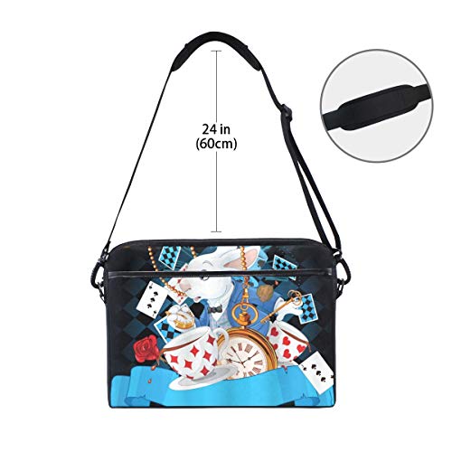 VICAFUCI Nuevo Bolso para portátil de 15-15.4 Pulgadas,Alicia en el país de Las Maravillas Conejo Movimiento Copas Corazones Flor Personaje Estilo de Dibujos Animados VICAFUCI Nuevo Bolso para portátil de 15-15.4 Pulgadas,Alicia en el país de Las Maravillas Conejo Movimiento Copas Corazones Flor Personaje Estilo de Dibujos Animados