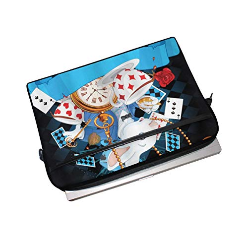 VICAFUCI Nuevo Bolso para portátil de 15-15.4 Pulgadas,Alicia en el país de Las Maravillas Conejo Movimiento Copas Corazones Flor Personaje Estilo de Dibujos Animados VICAFUCI Nuevo Bolso para portátil de 15-15.4 Pulgadas,Alicia en el país de Las Maravillas Conejo Movimiento Copas Corazones Flor Personaje Estilo de Dibujos Animados