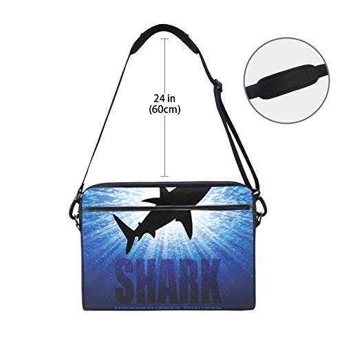 VICAFUCI Nuevo Bolso para portátil de 15-15.4 Pulgadas,Frase de Cazador Submarino Silueta de pez en el océano Peligro Marino VICAFUCI Nuevo Bolso para portátil de 15-15.4 Pulgadas,Frase de Cazador Submarino Silueta de pez en el océano Peligro Marino