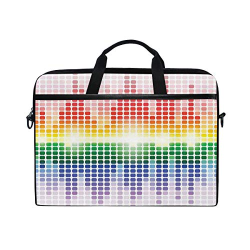 VICAFUCI Nuevo Bolso para portátil de 15-15.4 Pulgadas,Música Vibrant Colors Club Disco Print