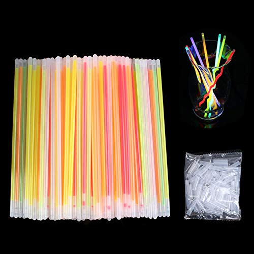 Vicloon 100 Pcs Barras Luminosas,Pulseras Fluorescentes Tubos Luminosos,Pulseras Luminosas para Carnaval Festividad Fiestas Disfraces Vicloon 100 Pcs Barras Luminosas,Pulseras Fluorescentes Tubos Luminosos,Pulseras Luminosas para Carnaval Festividad Fiestas Disfraces