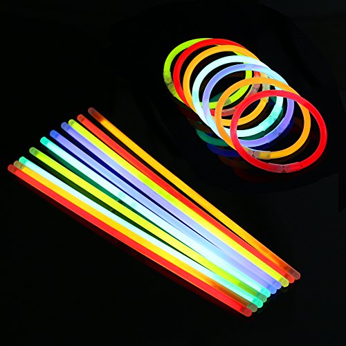 Vicloon 100 Pcs Barras Luminosas,Pulseras Fluorescentes Tubos Luminosos,Pulseras Luminosas para Carnaval Festividad Fiestas Disfraces Vicloon 100 Pcs Barras Luminosas,Pulseras Fluorescentes Tubos Luminosos,Pulseras Luminosas para Carnaval Festividad Fiestas Disfraces