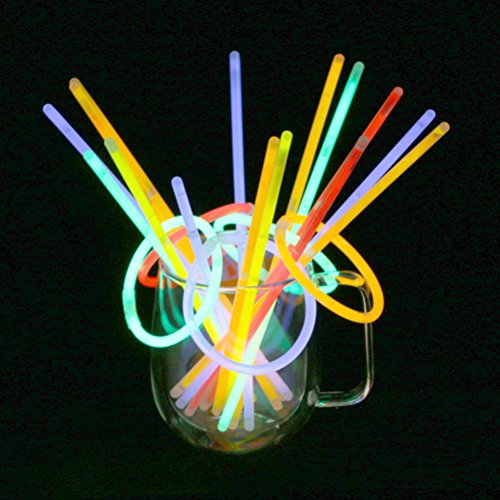 Vicloon 100 Pcs Barras Luminosas,Pulseras Fluorescentes Tubos Luminosos,Pulseras Luminosas para Carnaval Festividad Fiestas Disfraces Vicloon 100 Pcs Barras Luminosas,Pulseras Fluorescentes Tubos Luminosos,Pulseras Luminosas para Carnaval Festividad Fiestas Disfraces