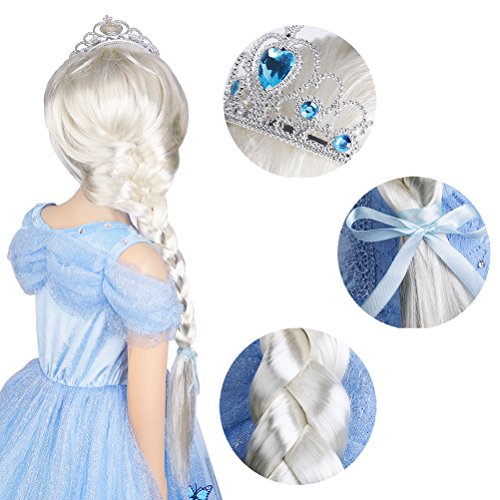 Vicloon 10Pcs Upgrade Princesa Vestir Accesorios - Peluca/Corona/Sceptre/Guantes para NiƱa Vicloon 10Pcs Upgrade Princesa Vestir Accesorios - Peluca/Corona/Sceptre/Guantes para NiƱa