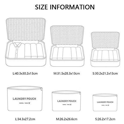 Vicloon 6 en 1 Set de Organizador de Equipaje,Impermeable Organizador de Maleta Bolsa Viaje con Bolsa de Zapato (Rosa) Vicloon 6 en 1 Set de Organizador de Equipaje,Impermeable Organizador de Maleta Bolsa Viaje con Bolsa de Zapato (Rosa)