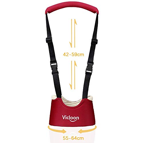 Vicloon Andador Arnés Tirantes Con Correa de Bebé Walking Rings Para Aprender A Andar Doble Función Doble Protección