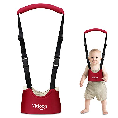Vicloon Andador Arnés Tirantes Con Correa de Bebé Walking Rings Para Aprender A Andar Doble Función Doble Protección