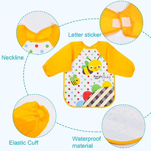 Vicloon Babero de Manga Larga de Bebé, Baberos Bebe Impermeables para Pintar con Mangas EVA Impermeable Delantal de Bebé, Unisexo Niños Niñas (0-36 meses) Vicloon Babero de Manga Larga de Bebé, Baberos Bebe Impermeables para Pintar con Mangas EVA Impermeable Delantal de Bebé, Unisexo Niños Niñas (0-36 meses)
