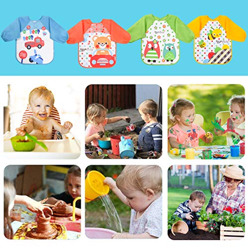 Vicloon Babero de Manga Larga de Bebé, Baberos Bebe Impermeables para Pintar con Mangas EVA Impermeable Delantal de Bebé, Unisexo Niños Niñas (0-36 meses) Vicloon Babero de Manga Larga de Bebé, Baberos Bebe Impermeables para Pintar con Mangas EVA Impermeable Delantal de Bebé, Unisexo Niños Niñas (0-36 meses)