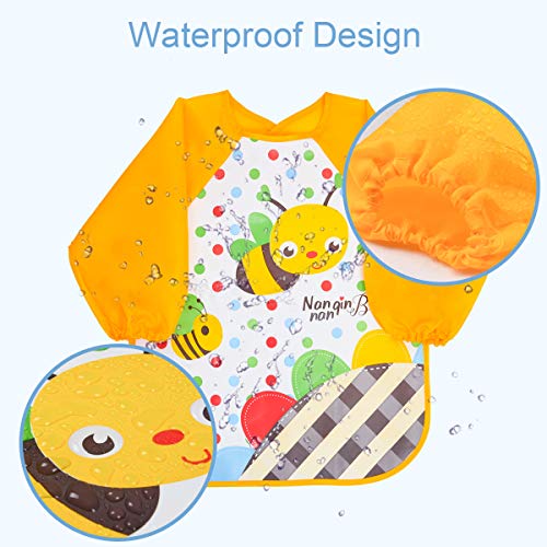 Vicloon Babero de Manga Larga de Bebé, Baberos Bebe Impermeables para Pintar con Mangas EVA Impermeable Delantal de Bebé, Unisexo Niños Niñas (0-36 meses) Vicloon Babero de Manga Larga de Bebé, Baberos Bebe Impermeables para Pintar con Mangas EVA Impermeable Delantal de Bebé, Unisexo Niños Niñas (0-36 meses)