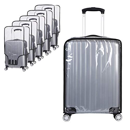Vicloon Funda de Maleta, 22-Pulgadas Cubierta de Maleta Protector de Equipaje, Material de PVC Transparente Viajar Protector de Equipaje, Reutilizable, Lavable, Impermeable y a Prueba de Polvo Vicloon Funda de Maleta, 22-Pulgadas Cubierta de Maleta Protector de Equipaje, Material de PVC Transparente Viajar Protector de Equipaje, Reutilizable, Lavable, Impermeable y a Prueba de Polvo
