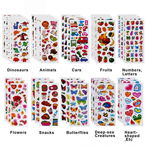 Vicloon Pegatinas para Niños 40 Hojas, 3D Stickers Acerca de 1000 Patrón, 3D Puffy Pegatinas Incluye Pegatinas Animales, Pegatinas Dinosaurios, Pegatinas Pescado, Pegatinas Frutas y Más Vicloon Pegatinas para Niños 40 Hojas, 3D Stickers Acerca de 1000 Patrón, 3D Puffy Pegatinas Incluye Pegatinas Animales, Pegatinas Dinosaurios, Pegatinas Pescado, Pegatinas Frutas y Más