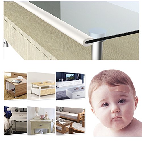 Vicloon Protectores para Bordes, 2M * 2 Conjunto Protector Espuma, Muebles, Súper Pruebas en Pantalla y la Seguridad para el Bebé, Suave Protectores para Bordes (Marfil Blanco)