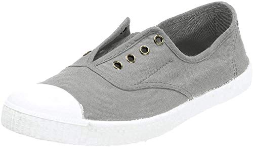 Victoria Inglesa Elastico Tenido Punt - Zapatillas de deporte de tela para mujer, Gris, 37 Victoria Inglesa Elastico Tenido Punt - Zapatillas de deporte de tela para mujer, Gris, 37