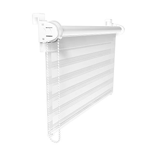 Victoria M. Duo Klemmfix - Estor Doble (fijación sin perforar), Color Blanco, tamaño 45 x 150 cm Victoria M. Duo Klemmfix - Estor Doble (fijación sin perforar), Color Blanco, tamaño 45 x 150 cm