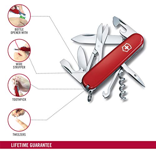 Victorinox - Navaja de acampada, tamaño único, color rojo climber