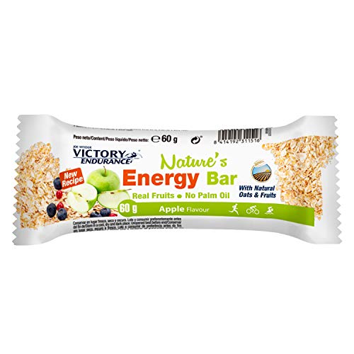 Victory Endurance Nature´s Energy Bar Manzana 60g, barrita energética con un 41% Frutas y 64% de hidratos de carbono, gran sabor y energía Victory Endurance Nature´s Energy Bar Manzana 60g, barrita energética con un 41% Frutas y 64% de hidratos de carbono, gran sabor y energía