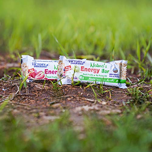 Victory Endurance Nature´s Energy Bar Manzana 60g, barrita energética con un 41% Frutas y 64% de hidratos de carbono, gran sabor y energía Victory Endurance Nature´s Energy Bar Manzana 60g, barrita energética con un 41% Frutas y 64% de hidratos de carbono, gran sabor y energía
