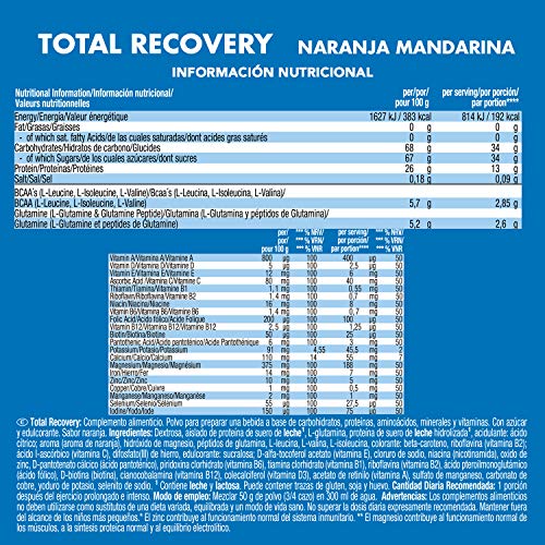 Victory Endurance Total Recovery. Completa la recuperación muscular después del entrenamiento. Enriquecido con electrolitos y vitaminas. Sabor Naranja (750 g)