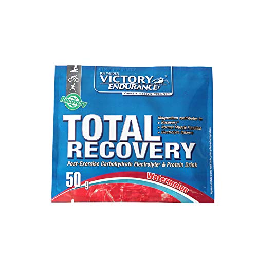 Victory Endurance Total Recovery. Maximiza la recuperación después del entrenamiento. Enriquecido con electrolitos y vitaminas. Sabor Sandía (12 x 50 g)