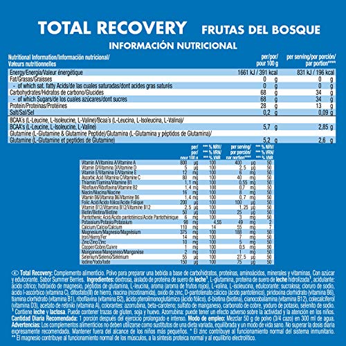 Victory Endurance Total Recovery. Maximiza la recuperación después del entrenamiento. Enriquecido con electrolitos y vitaminas. Sabor Summer Berries (750 g)