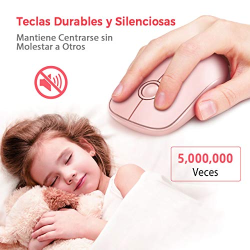 VicTsing Ratón Inalámbrico Delgado Mini 2.4G con Receptor Nano, Tecla Silenciosa y Preciso, 1600 dpi, Ordenador Portátil/PC/Tableta(Rosa) VicTsing Ratón Inalámbrico Delgado Mini 2.4G con Receptor Nano, Tecla Silenciosa y Preciso, 1600 dpi, Ordenador Portátil/PC/Tableta(Rosa)