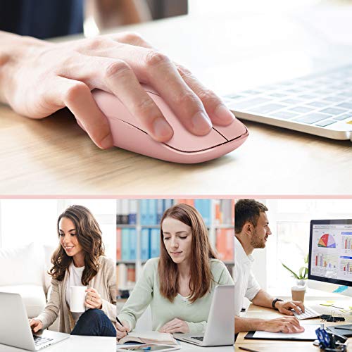 VicTsing Ratón Inalámbrico Delgado Mini 2.4G con Receptor Nano, Tecla Silenciosa y Preciso, 1600 dpi, Ordenador Portátil/PC/Tableta(Rosa) VicTsing Ratón Inalámbrico Delgado Mini 2.4G con Receptor Nano, Tecla Silenciosa y Preciso, 1600 dpi, Ordenador Portátil/PC/Tableta(Rosa)