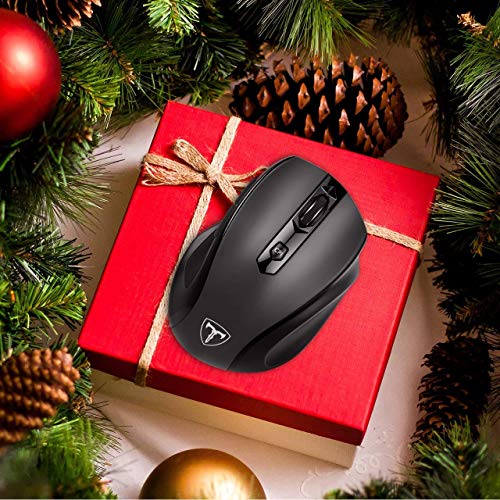 VicTsing Ratón Inalámbrico Mini, Portátil 2.4G con Receptor Nano, 6 Botones, 2400DPI, 5 dpi Adjustables (Negro) VicTsing Ratón Inalámbrico Mini, Portátil 2.4G con Receptor Nano, 6 Botones, 2400DPI, 5 dpi Adjustables (Negro)