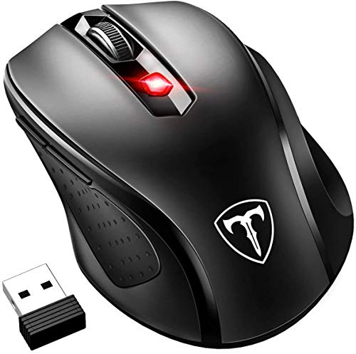 VicTsing Ratón Inalámbrico Mini, Portátil 2.4G con Receptor Nano, 6 Botones, 2400DPI, 5 dpi Adjustables (Negro) VicTsing Ratón Inalámbrico Mini, Portátil 2.4G con Receptor Nano, 6 Botones, 2400DPI, 5 dpi Adjustables (Negro)