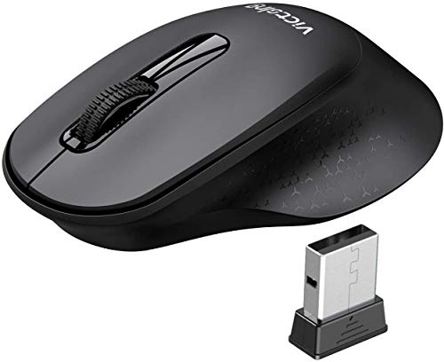 VicTsing Ratón Inalámbrico Silencioso, Mini Portátil 2.4G con Receptor, Ergonómico, 1600 dpi, Compatible con PC, Tableta, Computadora Portátil - Negro VicTsing Ratón Inalámbrico Silencioso, Mini Portátil 2.4G con Receptor, Ergonómico, 1600 dpi, Compatible con PC, Tableta, Computadora Portátil - Negro