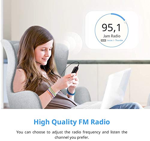 Victure 16GB Reproductor MP3 Bluetooth 4.1 con Clip Reproductor de Música para el Deporte Pantalla TFT de 1.5 pulgadas, FM Radio, Podometro, Auriculares, Soporte SD USB TF hasta 128 GB Tarjeta Victure 16GB Reproductor MP3 Bluetooth 4.1 con Clip Reproductor de Música para el Deporte Pantalla TFT de 1.5 pulgadas, FM Radio, Podometro, Auriculares, Soporte SD USB TF hasta 128 GB Tarjeta