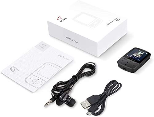 Victure 16GB Reproductor MP3 Bluetooth 4.1 con Clip Reproductor de Música para el Deporte Pantalla TFT de 1.5 pulgadas, FM Radio, Podometro, Auriculares, Soporte SD USB TF hasta 128 GB Tarjeta Victure 16GB Reproductor MP3 Bluetooth 4.1 con Clip Reproductor de Música para el Deporte Pantalla TFT de 1.5 pulgadas, FM Radio, Podometro, Auriculares, Soporte SD USB TF hasta 128 GB Tarjeta