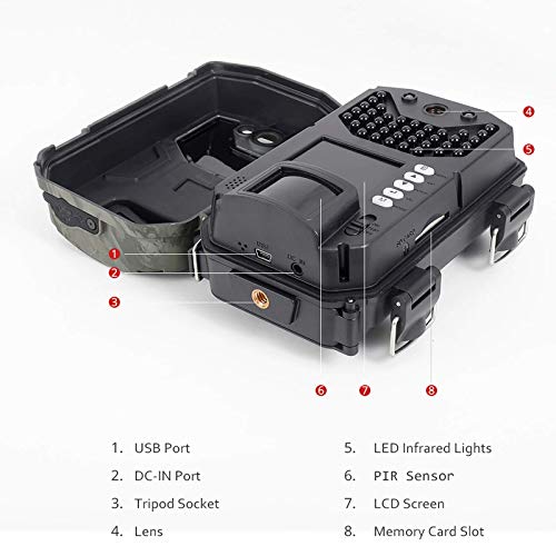 Victure Cámara de Caza Nocturna 20MP 1080P con Diseño Impermeable IP66 Cámara de Fototrampeo con Detección de Acción LED IR Sin Brillo para Seguimiento Cinegético de Fauna Victure Cámara de Caza Nocturna 20MP 1080P con Diseño Impermeable IP66 Cámara de Fototrampeo con Detección de Acción LED IR Sin Brillo para Seguimiento Cinegético de Fauna